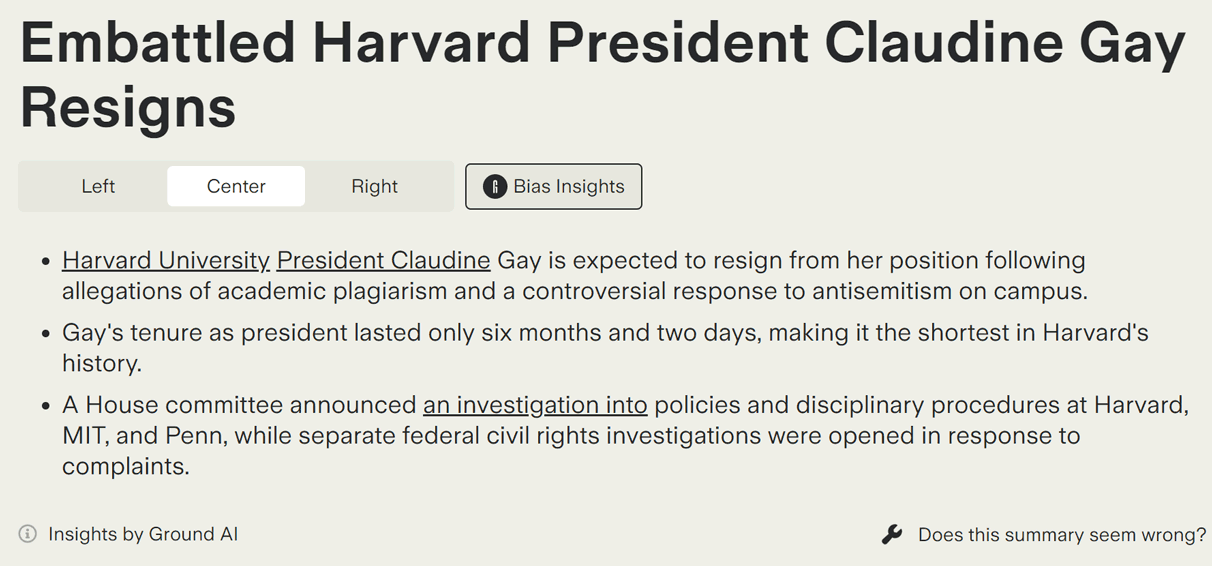 عکس تیترهای برگزیده از جریان سیاسی میانه درباره رئيس هاروارد