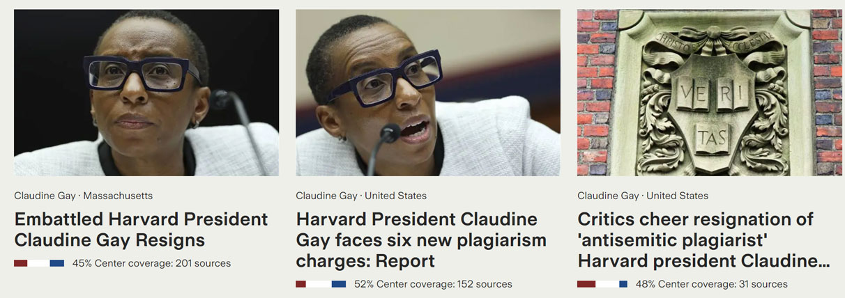 عکس خبر مربوط به استعفای رئیس هاروارد در رسانه ها
