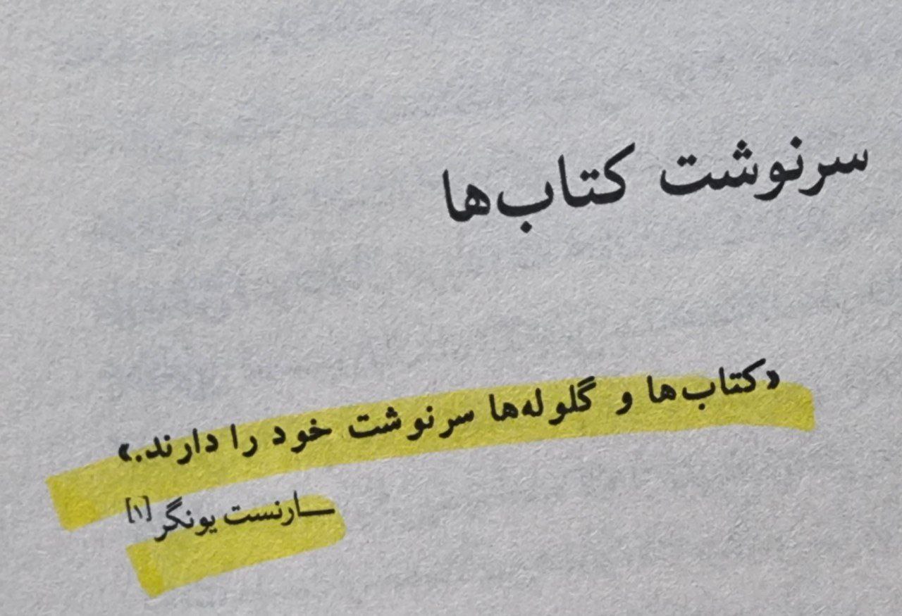 سرنوشت کتاب‌ها - کتاب‌ها و گلوله ها سرنوشت خود را دارند. ارنست یونگر